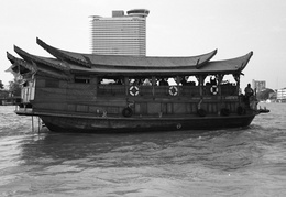 wooden boat on Chao Praya