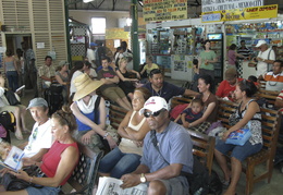 waiting for the ferry, Belize City
