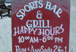 Happy Hour 10am to 6pm