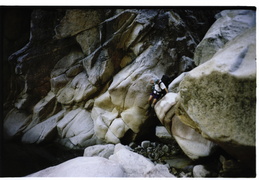 Jim descending Tenaya Canyon
