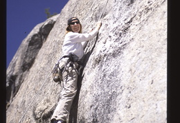 Lisa climbing