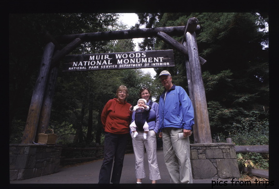 the family at Muir woods
