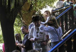 Bavarian garb at the Tourist Club
