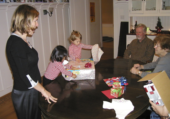 opening gifts