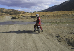 Dave stops at a water crossing