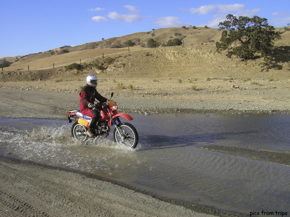 Dave handles the water crossing