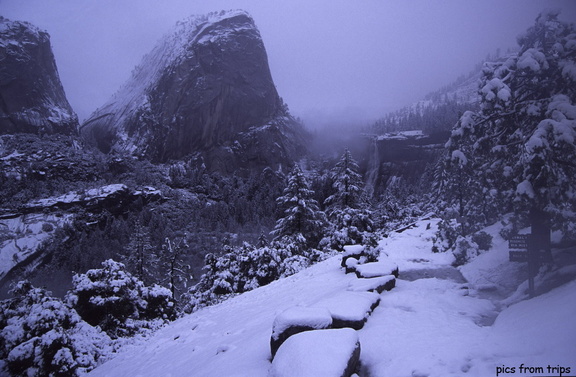 clouds and snow on the John Muir Trail