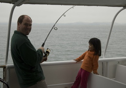 Dan & Maggie hook one on the ferry ride