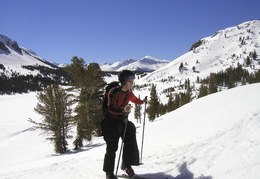 Jim skiing up