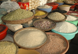 grains at the market