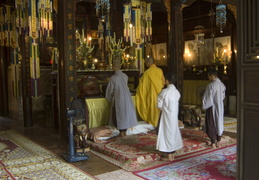 monks praying