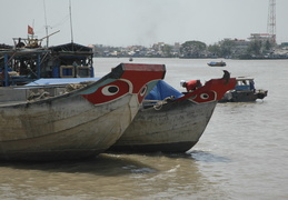 Cargo boats on the Meekong