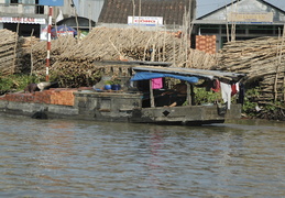 bricks and wood along the Meekong