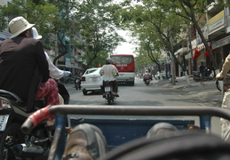 viewing Ho Chi Minh from the seat of a cyclo