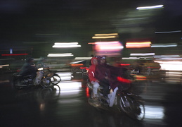 night time rainy motorbikes