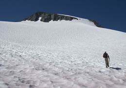 ascending the glacier