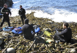 after the dive