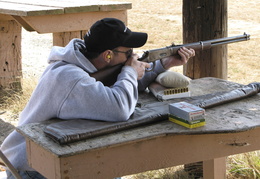 Mike tries out the Winchester