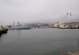 naval ships entering the harbor