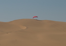 Paraglider on the dunes