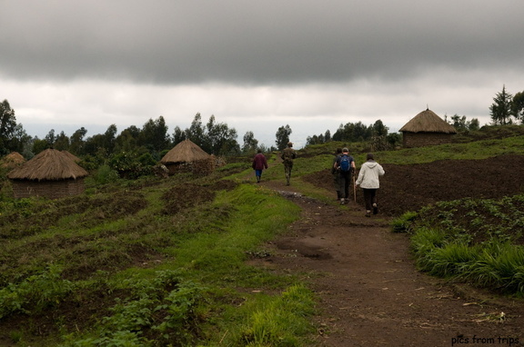 Hiking through the Rwandan countryside