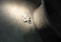 carving on a Mayan pot