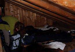 sleeping quarters in the Wasseralm hut