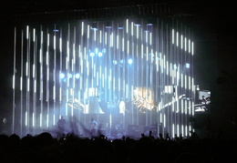 Lightshow during Radiohead's performance