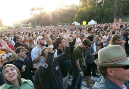 Crowds enjoying the Wilco show