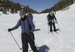 Eileen enjoying the ski