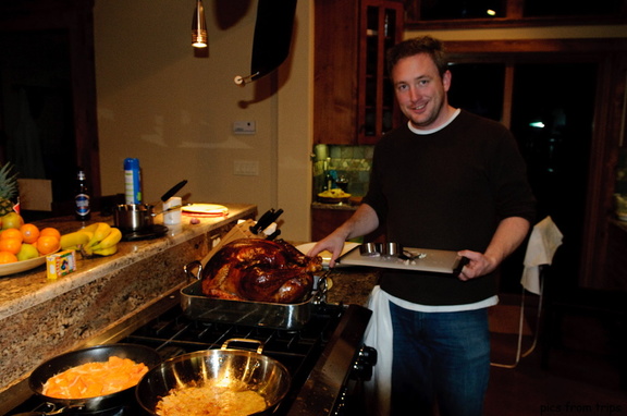 Preparing Thanksgiving dinner
