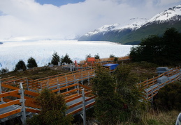walkways under construction at Perito Mereno glacier