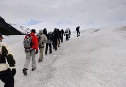 ice-hikers on glacier Perito Mereno