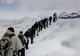 hiking on the glacier