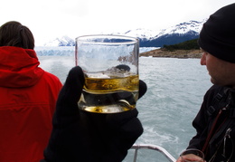 whiskey with glacial ice