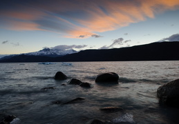 sunset along Lago Grey