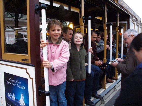 Ellie & Jack on a Cable Car